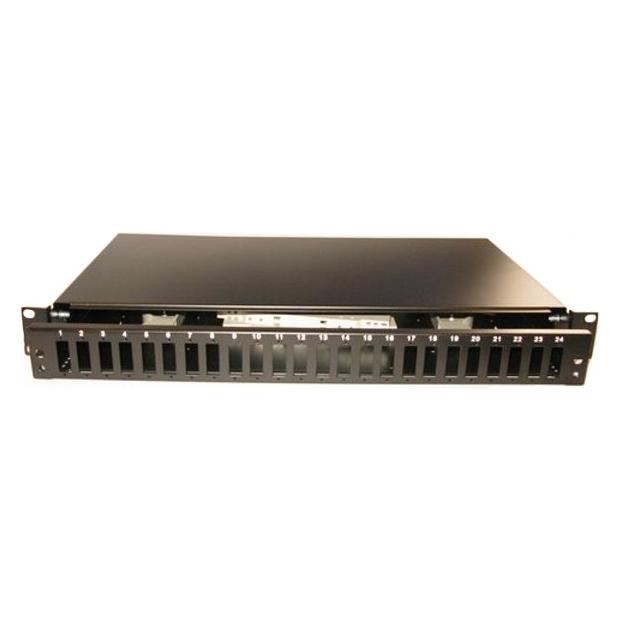 XtendLan 19" optischer Verteilerkasten / Verteilerkasten / 24 Ports SC Duplex (48 FO) / einziehbar (OR025-24-SCD)