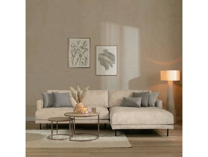 Bronx71 Ecksofa Denver Stoff taupe rechts