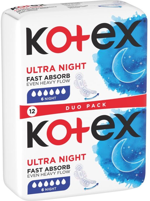 Kotex Ultra Comfort Night serviettes hygiéniques 12 pcs