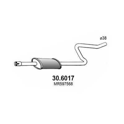 ASSO Mittelschalldämpfer 306017 für MITSUBISHI