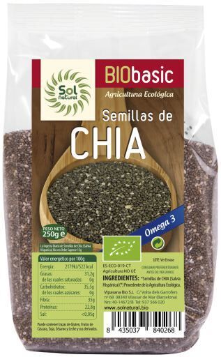 Sol Natural Semillas De Chía Bio 250 gr 250 gr