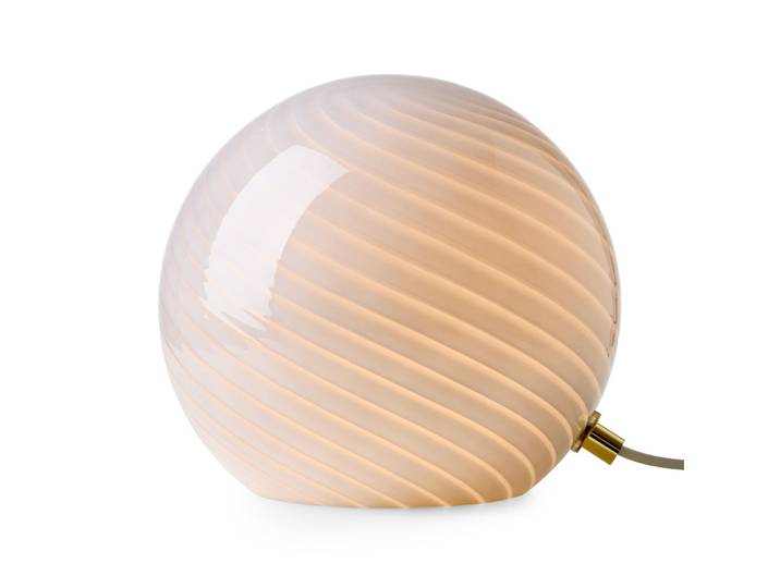 CANDY Tischleuchte, grau, Ø 20 cm, Glas, E14 - Halo Design - Wohnzimmer - Einflammig