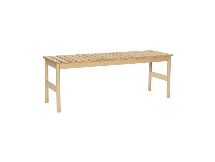 Banc en bois beige, 2 places, uni - Hübsch, Nomade - 122x40x45 cm