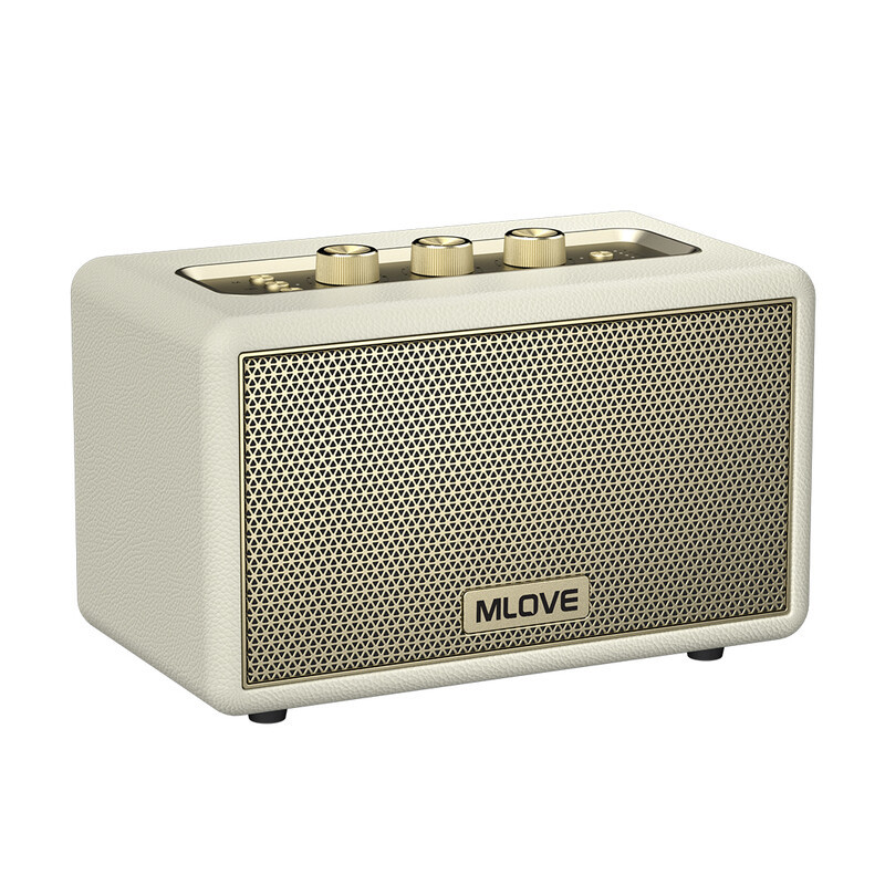 Mlove A200 Draagbare Bluetooth-luidspreker met Bluetooth 5.3 en 24 uur afspeeltijd - Wit
