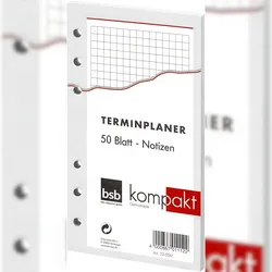 BSB Ersatzeinlage Kompakt A6 kariert 02-0061 50Blatt
