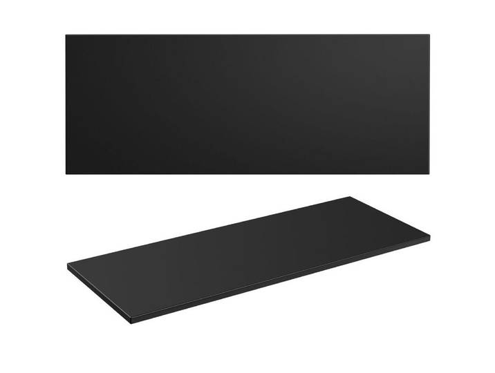 Lomadox Waschtischplatte ADELAIDE-56-BLACK, 120cm in matt schwarz, B/H/T ca. 120,6/2,2/46,5 cm