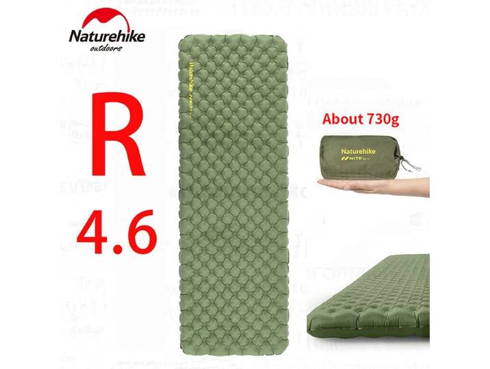 Naturehike – matelas gonflable d'extérieur, valeur R 4.6, épaisseur 8cm, ultraléger, portable, pour camping et randonnée