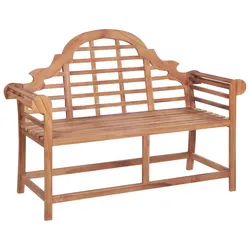 Helloshop26 - Gartenbank Terrassenmöbel 127 x 58,5 x 92,5 cm massives Teakholz 02_0011236