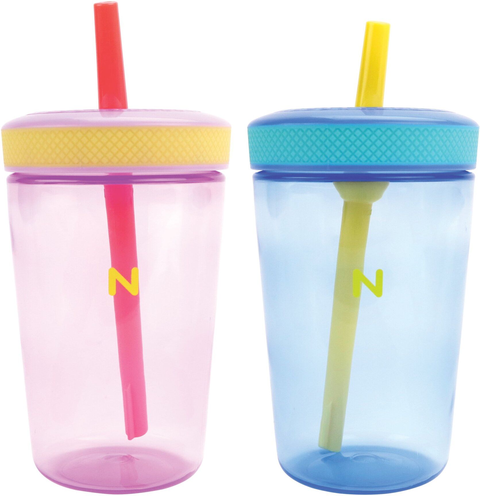 Tazza bimbo con cannuccia antiversamento Nuby NV04049 Assortito