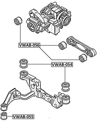 Febest Lagerung, Differential Vwab-056 Für Vag