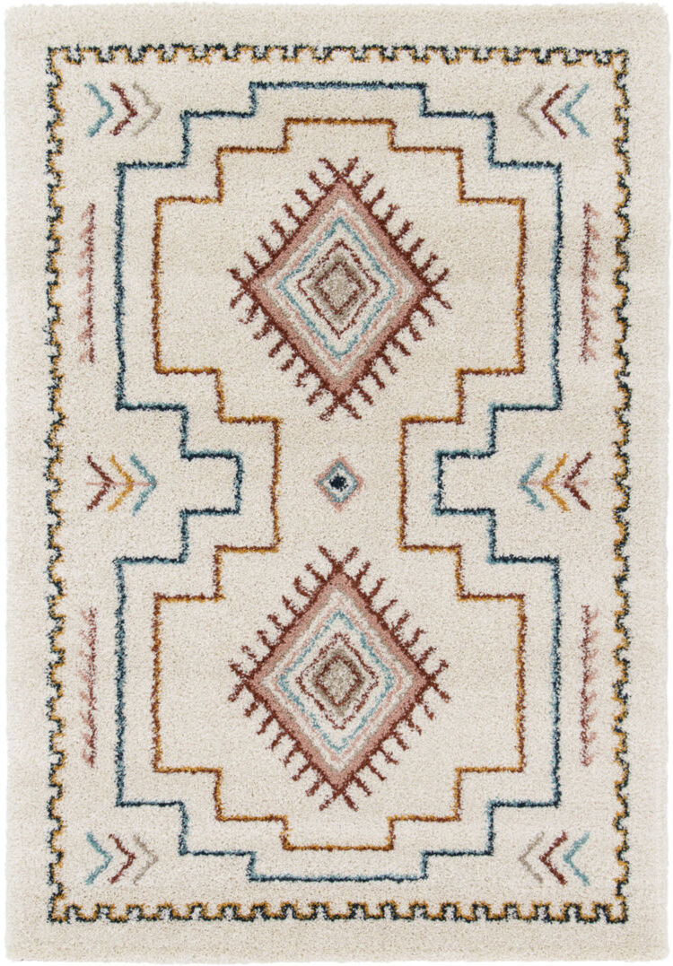 Gracie Oaks Soft indoor rug with volumized texture Cream Rectangle 200 x 290 cm