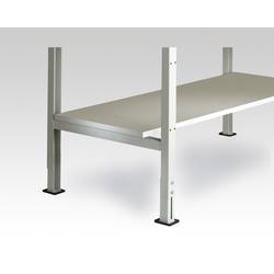 Manuflex LZ3679 ESD Zwischenboden Melamin lichtgrau leitfähig Ableitwiderst. nach EN100015 1750x 500x25mm, mit Unterzug für UNIVERSAL 1750x800mm und UNIVERSAL