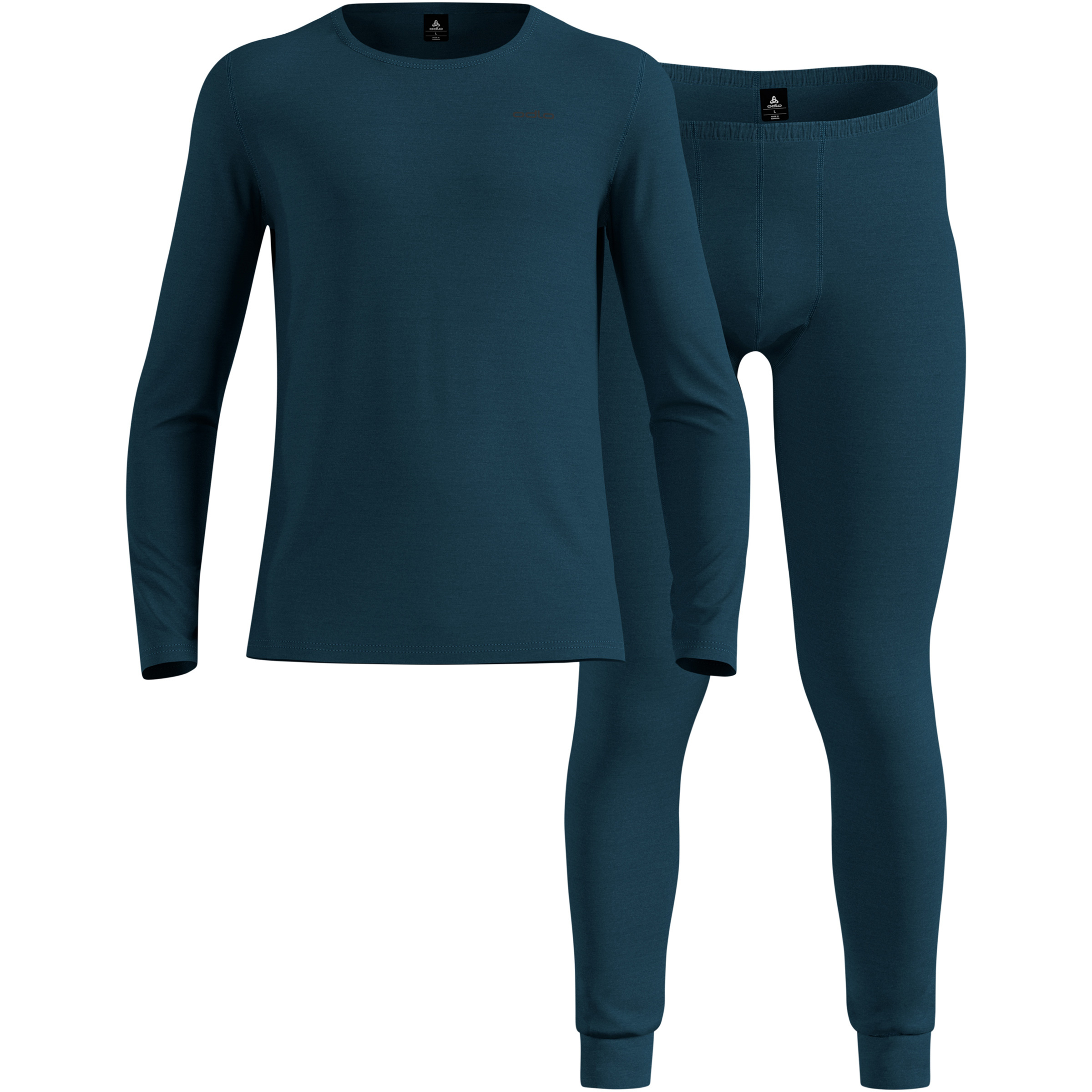 Odlo Merino Fundamentals Unterwäsche Set Herren Merino Unterwäsche blau Größe M Hautfreundlich Merinowolle