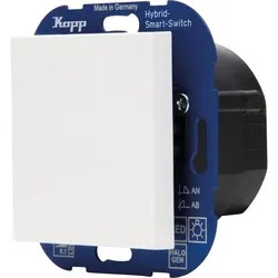Kopp 863503014 Blue-control LED-Tastdimmer, 1-Kanal, 3-Draht, mit Bluetooth Mesh-Technologie, Farbe: reinweiß