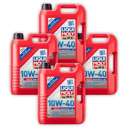 4x Motoröl LIQUI MOLY 4606 Truck Nachfüll-Öl 10W-40 Kanister 5 Liter