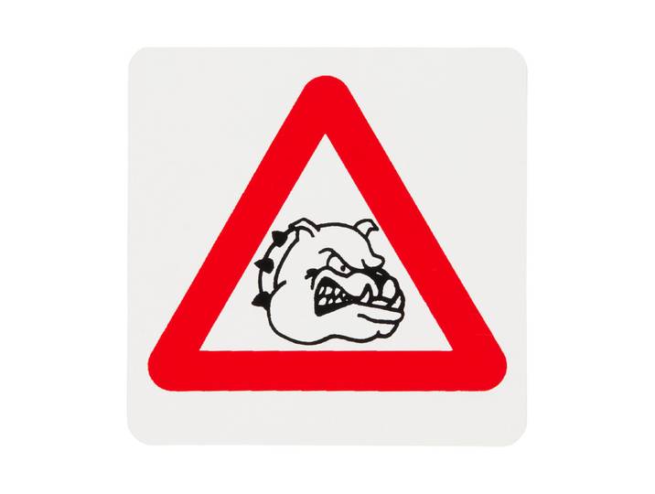 Sticker Warnung vor Hund ⌀ 8 cm