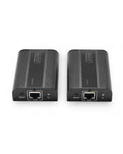 DIGITUS HDMI Extender Ultra HD 4K 60Hz Set (Sender/Empfänger) bis zu 60 m Reichweite Patchkabel (Cat 6 Cat 6A Cat 7) Schwarz (DS-55204)