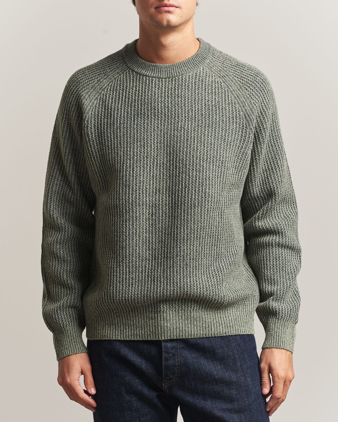 Boss ORANGE Kepler Wool Knitted Sweater Open Green men XL Grøn