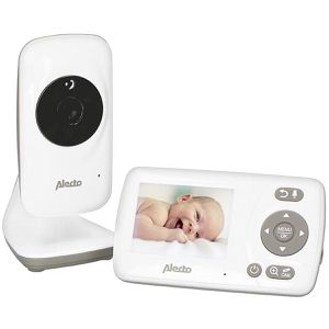 Alecto Babyphone DVM-71, Display 2,4 Zoll mit Kamera, 300m Reichweite, mit HD-Nachtsicht, Gegensprechfunktion & FHSS