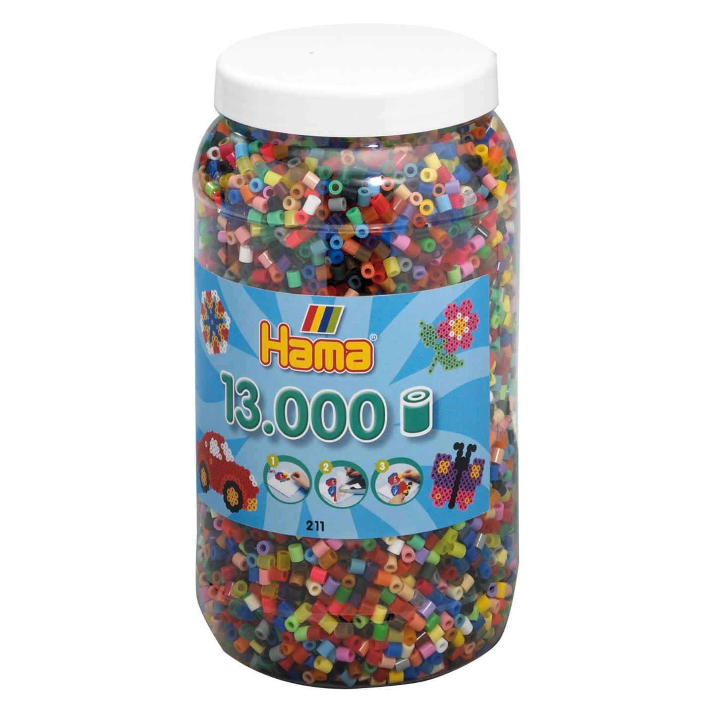 Hama Perlen Strijkkralen in Pot - Mix (068), 13.000st. (211-68)