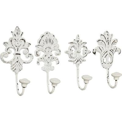 Wandhaken HOME AFFAIRE "Ivy", weiß, B:8cm H:17cm L:6,5cm, Metall, Haken, Wandhaken