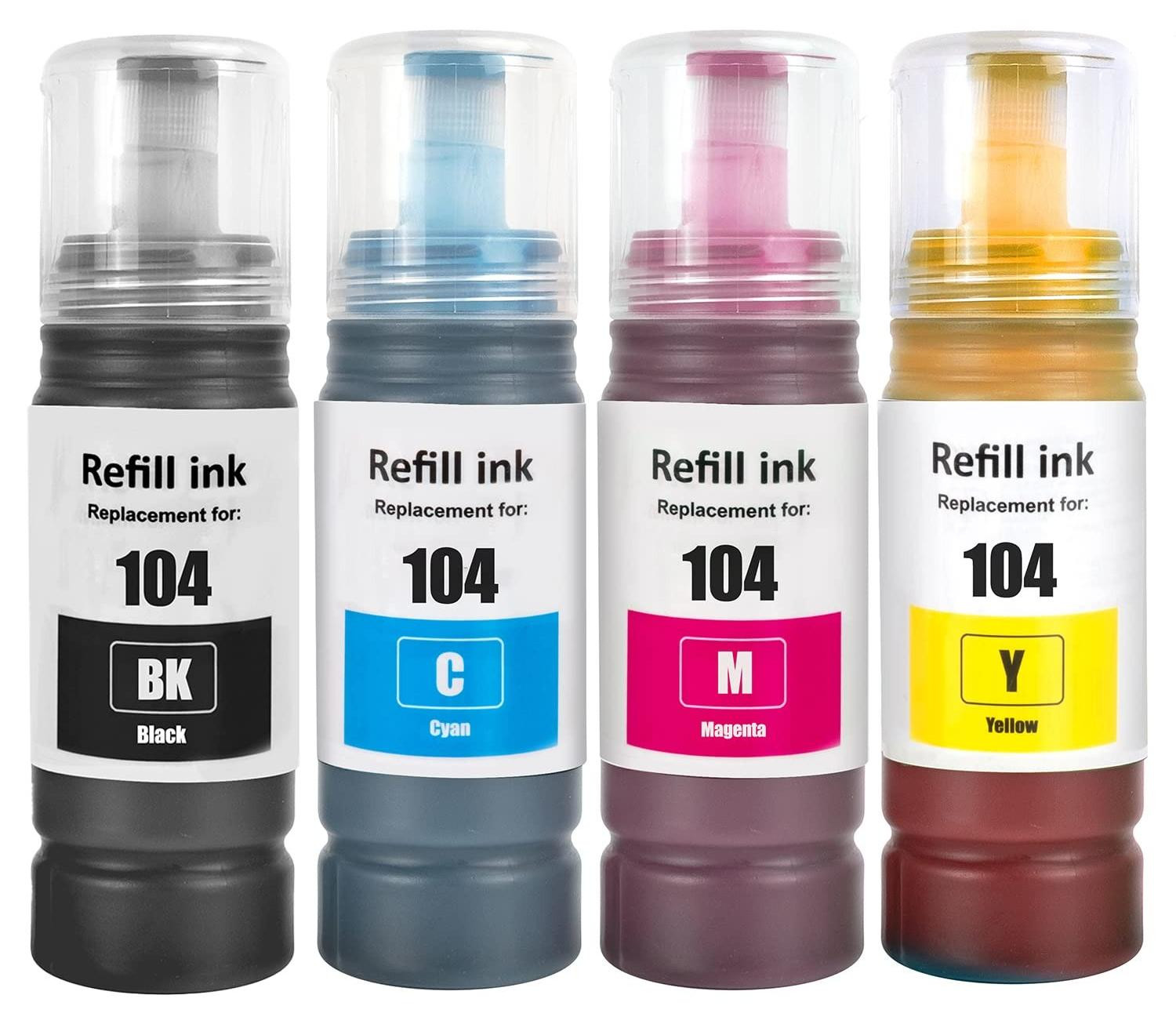 Multipack 4 stuks inktpatronen compatibel met Epson 104 voor ET-2710, ET-2711 en ET-2712