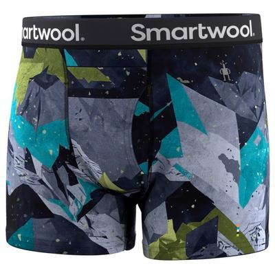 Smartwool - Merino Print Boxer Brief Boxed - Merinounterwäsche Gr L blau