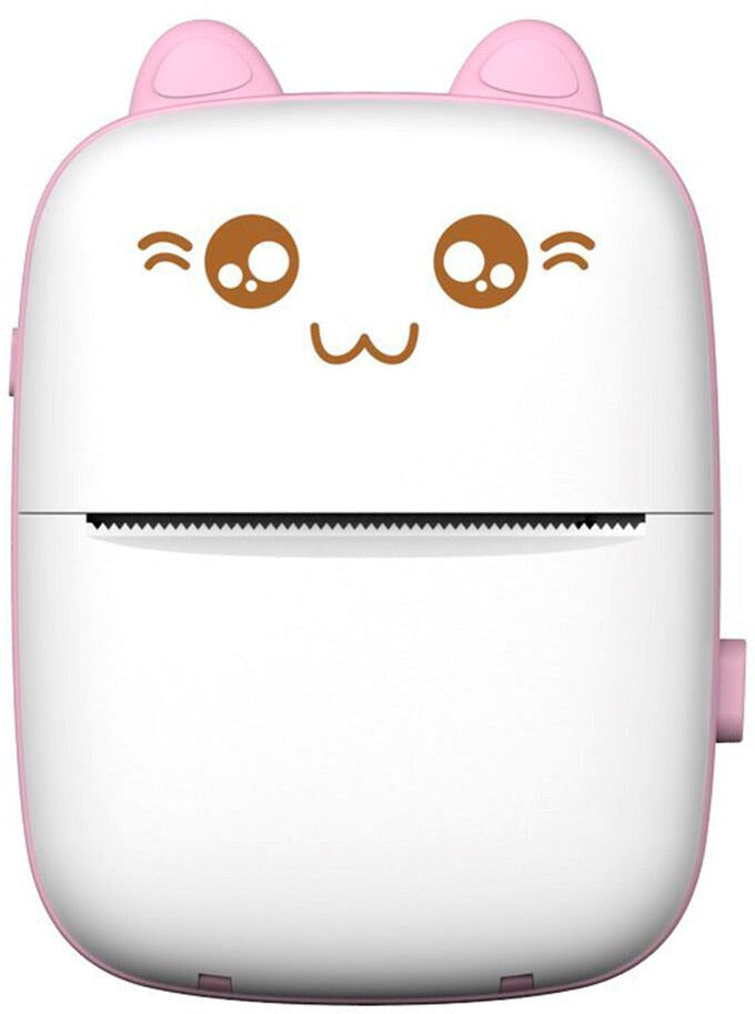 Hurtel Mini Cat Termisk Printer - Hvid / Pink