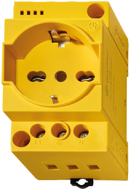 Finder Prise 7U.00.8.230.0012 jaune avec LED (7U0082300012)