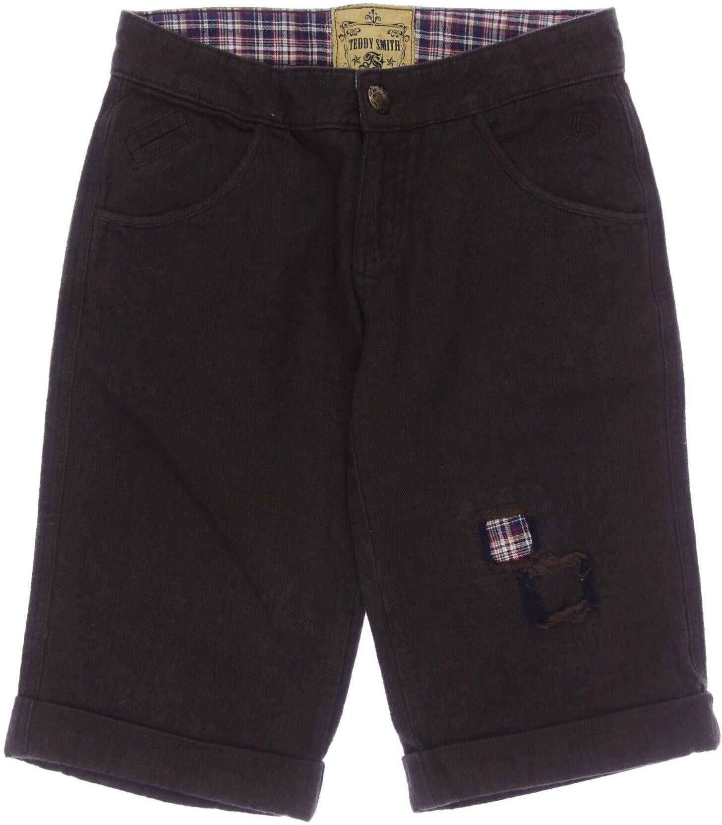 Teddy Smith Damen Shorts, Braun, Gr. W27, Baumwolle - Second Hand