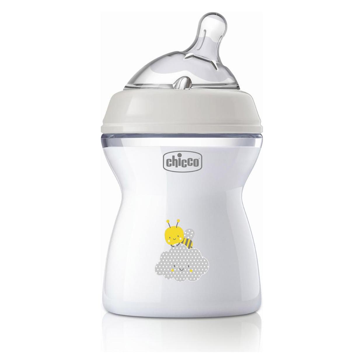 Chicco Babyfläschchen NATURAL FEELING PP Sauger Silikon mittlerer Fluss UNI 2m+ (250 ml) (00081323300000)