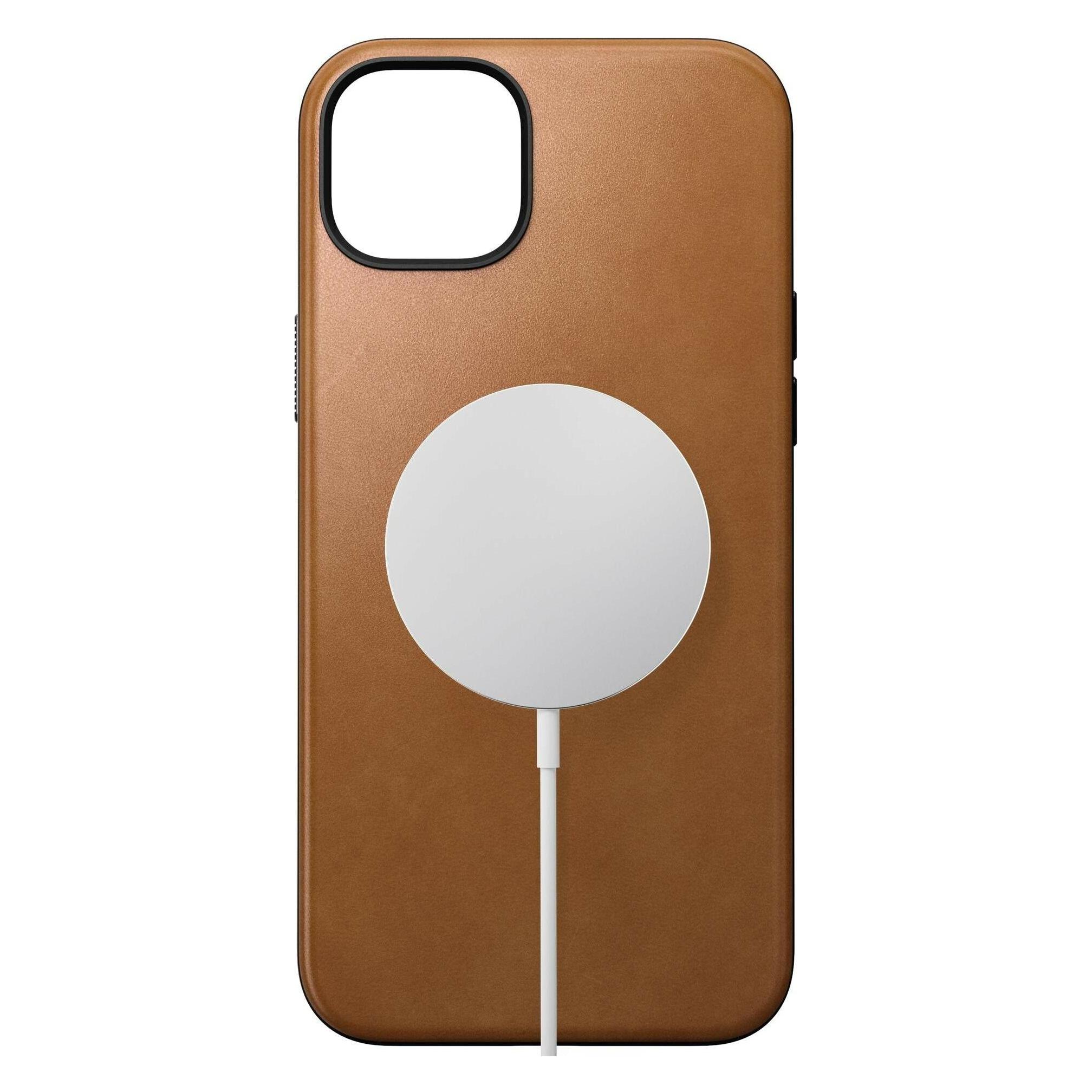 Nomad Back Cover Modern Leather iPhone 15 Plus Rostbraun (Apple iPhone 15 Plus) (NM01611585)
