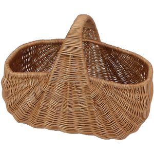 Frank-Flechtwaren Einkaufskorb 109083 Muschel, braun, geflochten aus Vollweide, 43 Liter