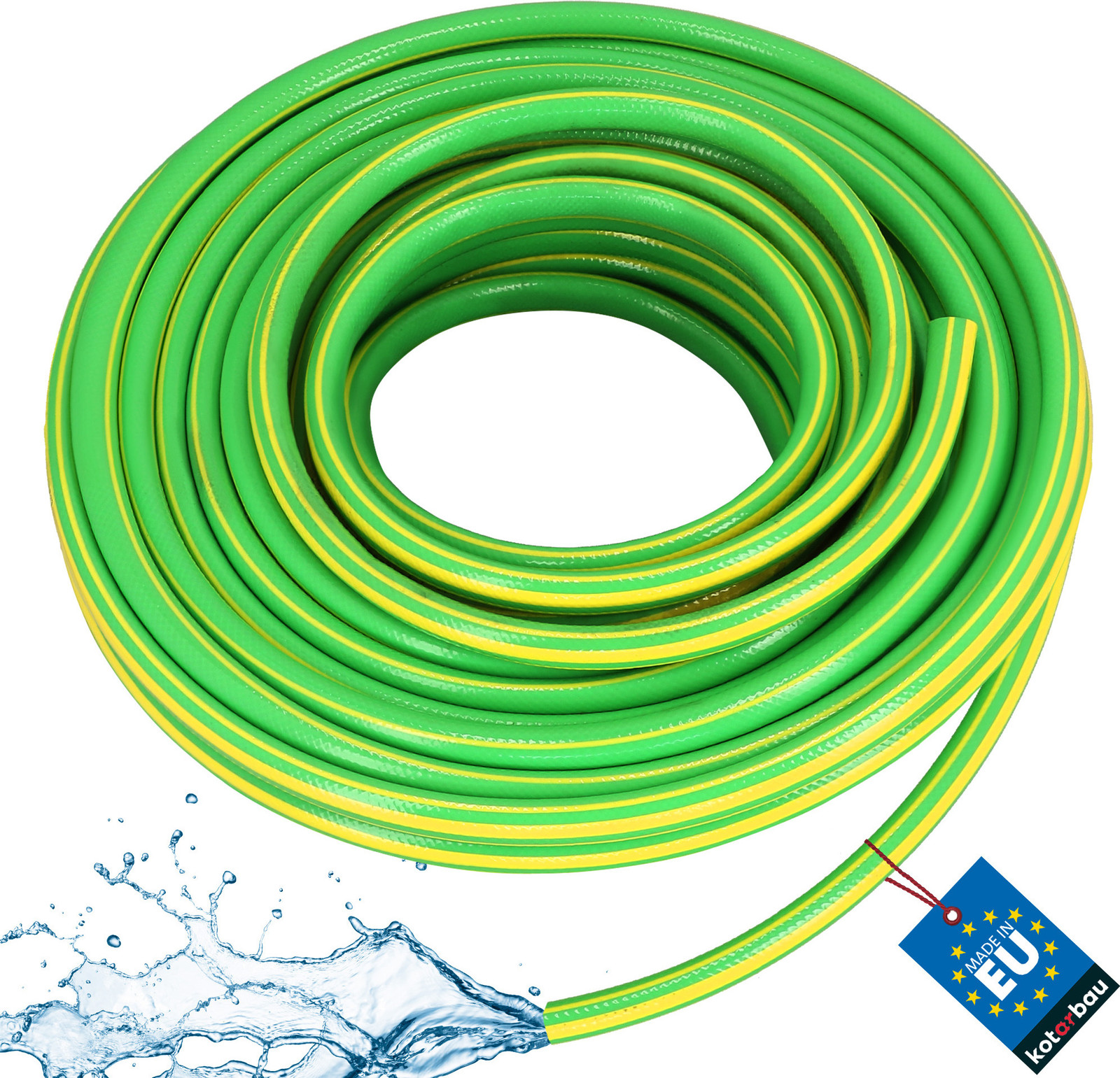 KOTARBAU Tuinslang 3/4 inch 20m professioneel 4-laags groen-geel
