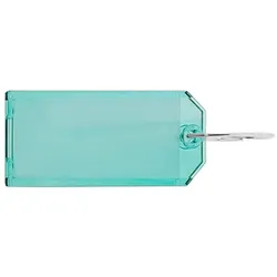 CombiCraft Plexiglas Schlüsselanhänger Grün, 75x31mm - pro 10 Stück - Mit 2-seitigem Fenster
