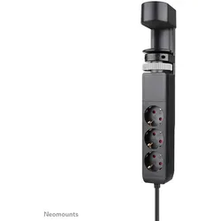 Neomounts DS22-840BL6 Tischsteckdose mit Klemme und USB-C- und USB-A-Anschlüssen - Schnellladung