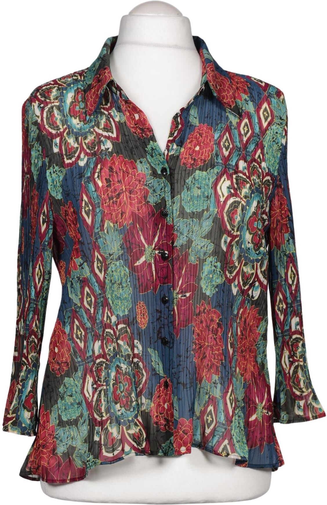 Kriss Trading Sweden Damen Bluse, Mehrfarbig, Gr. Xxl, Synthetik - Second Hand