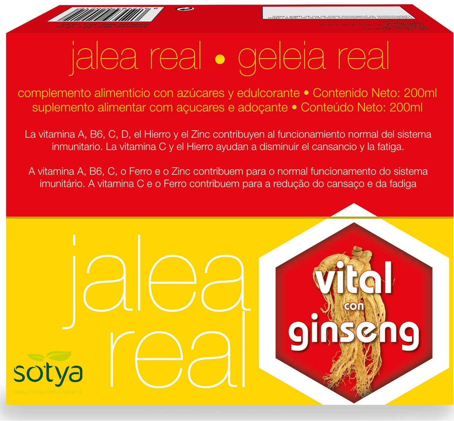 Sotya Vital Jalea Real con Ginseng Viales 20x10ml