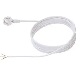 Bachmann Schuko-Zuleitung 5m weiss H05VV-F 3G1 mit Winkelstecker 304.276