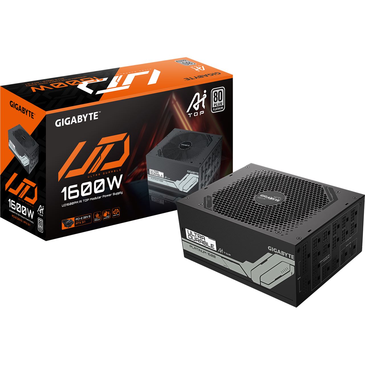 1600 Watt Gigabyte UD1600PM PG5 AI TOP Modular 80+ Platinum