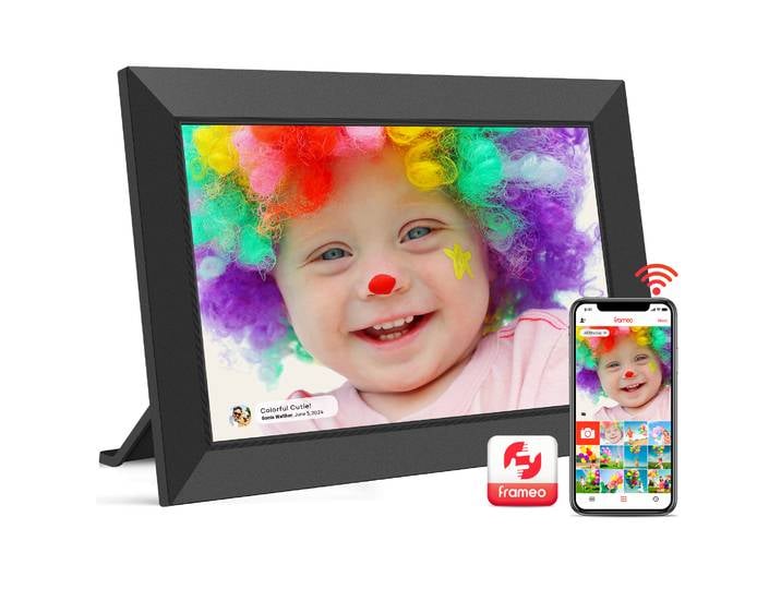 FANGOR Smart Frameo WiFi cadre photo numérique 10.1 pouces 32GB mémoire 1280x800 HD IPS écran tactile rotation automatique partager instantané la vie