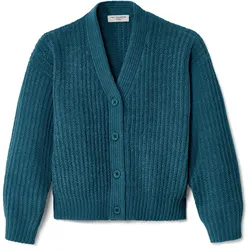 Tchibo - Kinder-Chenille-Strickjacke - Mädchen - Gr. 122/128 - blau