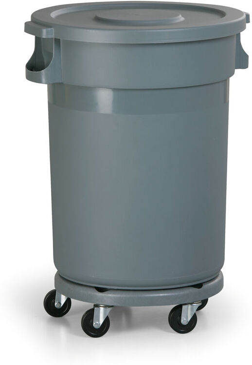 B2B Partner Mobiler plastik Behälter, mit Deckel, 120 l