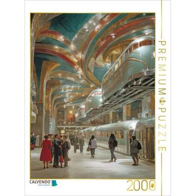 CALVENDO Puzzle Retro-Futurismus | 2000 Teile Lege-Größe 90x67cm Foto-Puzzle für glückliche Stunden
