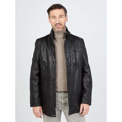 Ledermantel JCC "Cielo", Herren, Gr. XXL, schwarz, Obermaterial: 100% Lammnappa. Futter: 100% Polyester, Mäntel