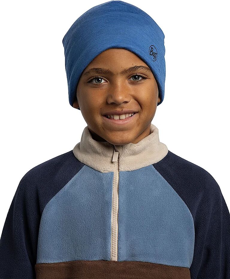 BUFF Kinder Mütze Lightweight Merino Wool blau B
