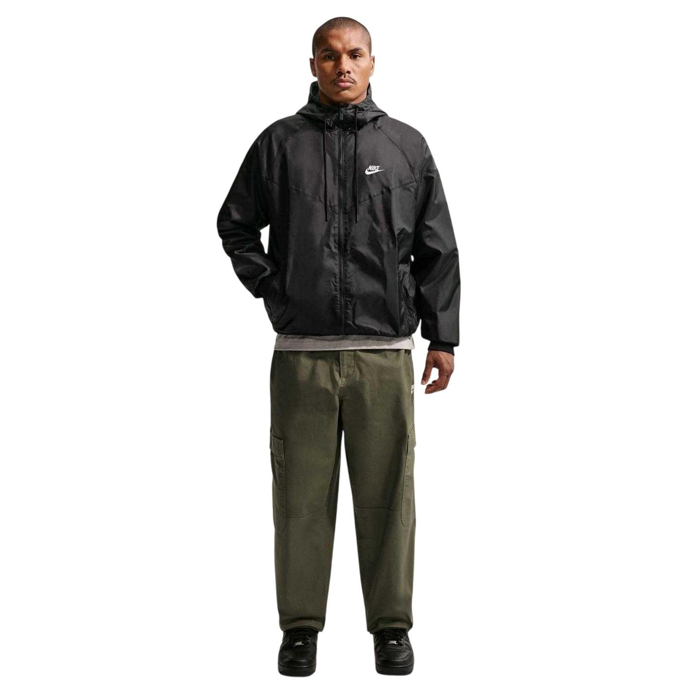 Nike - "Windrunner" Kapuzenjacke für Herren, Leicht (Schwarz/Weiß)