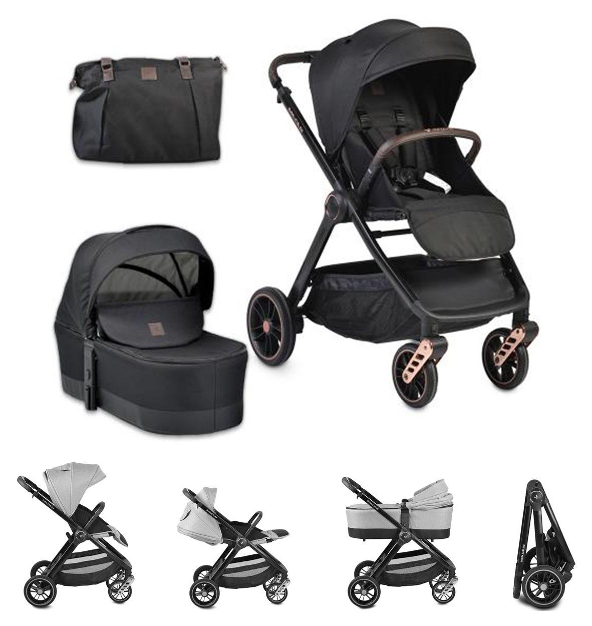 Cangaroo Kombikinderwagen Macan 2 in 1 Babywanne Sportsitz Tasche PolyurethanRäder Gurt