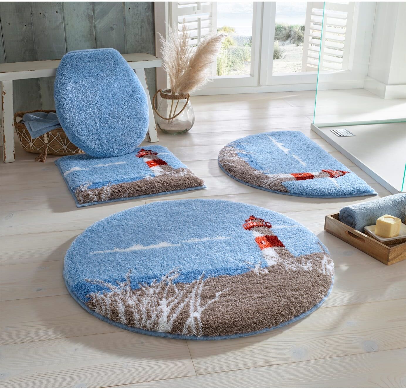 Badematte GRUND Gr. 4, blau (aqua), (70cm x 120cm ), Badematten, Badematte aqua (70cm x 120cm )
