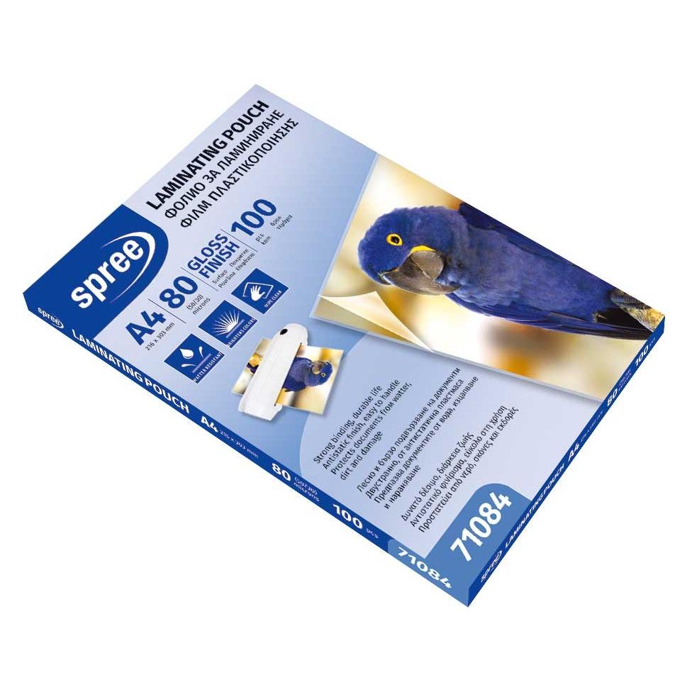 Default SPREE Lamineringslomme 100 A4 80 my (A4, 100 Stk., 80 µm) (71084)